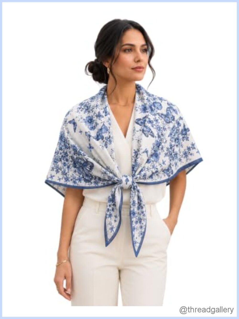 Herringbone Triangle Scarf Shawl Wrap Lightweight 35x61 Inch